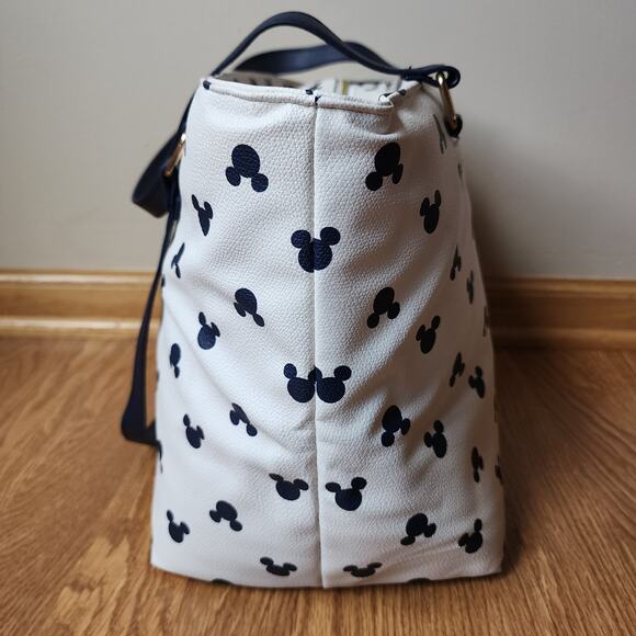 Picnic Time Mickey Mouse Uptown Cooler Bag White Navy Blue Insulated Excellent - Picture 3 of 13